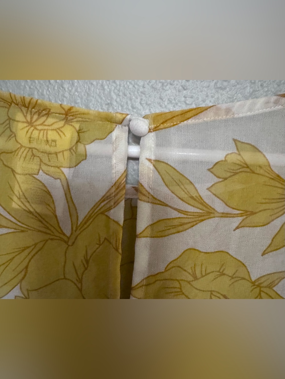 CAbi Yellow Floral Flutter Sleeve Blouse - Picture 5 of 8
